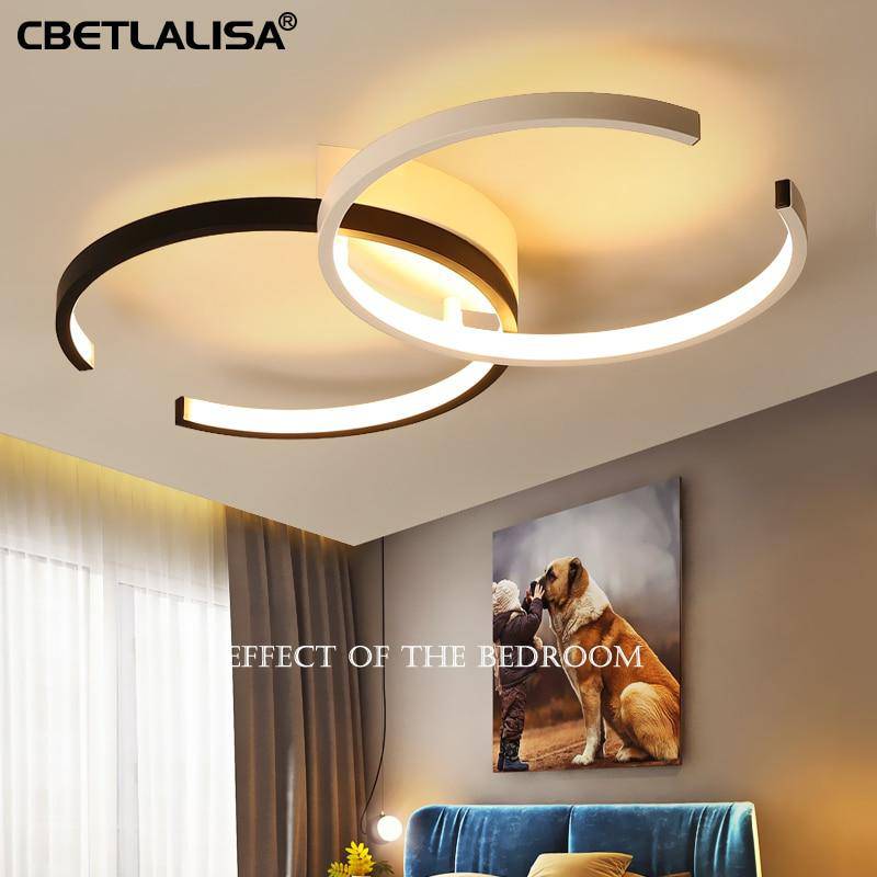 Plafonnier LED Duo Circle Noir & Blanc