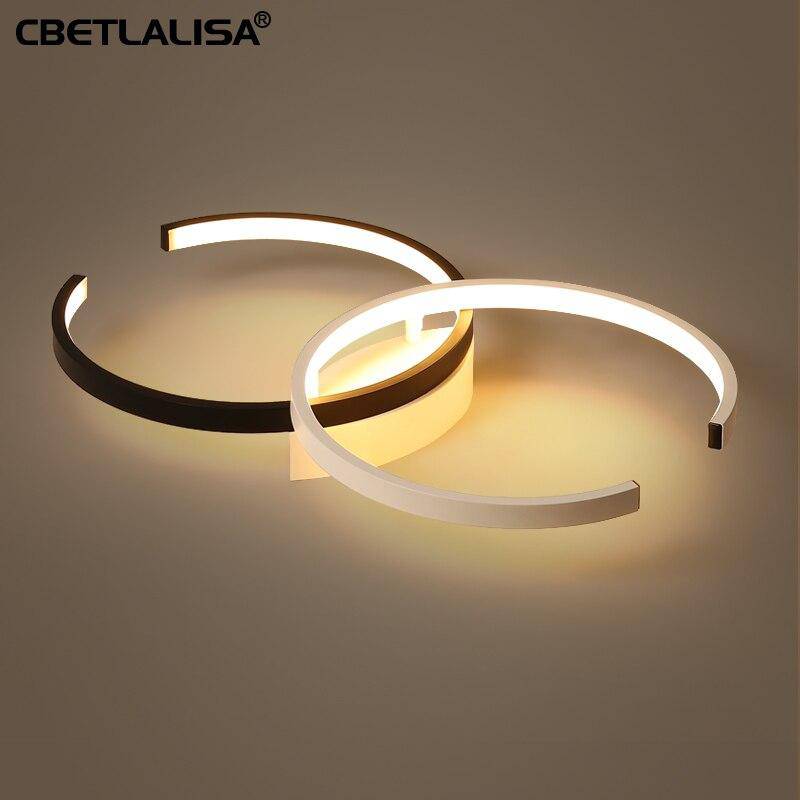 Plafonnier LED Duo Circle Noir & Blanc