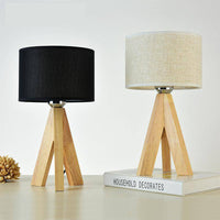 Lampe de chevet Chic en Tissu et Bois