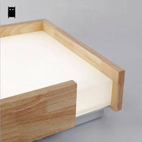 Plafonnier LED Design en Bois Square.