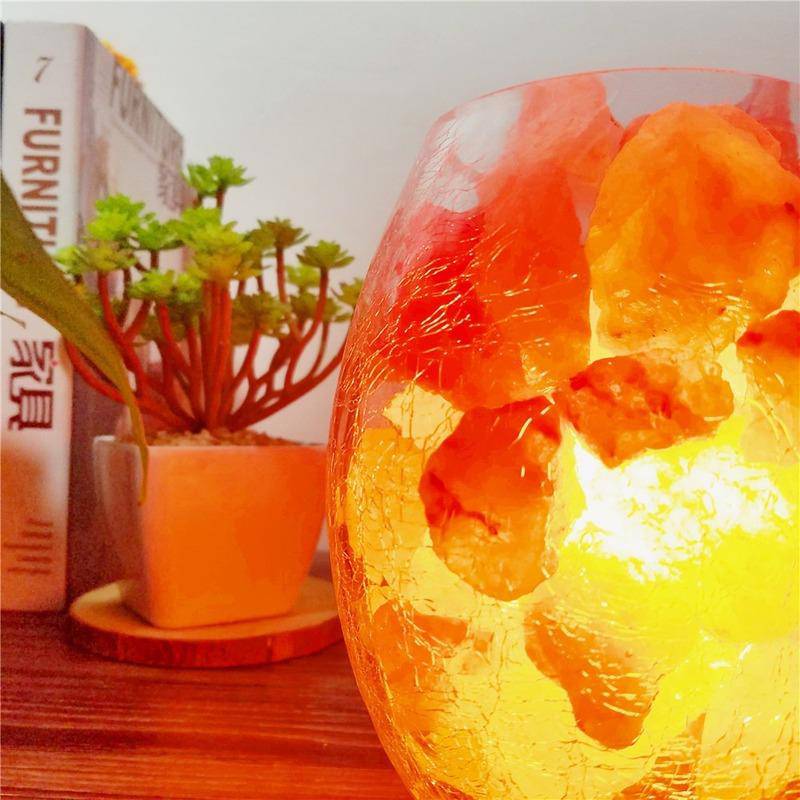 Lampe LED en pierres de sel de l'Himalaya
