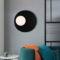 Applique murale design Loft LED noir orbite