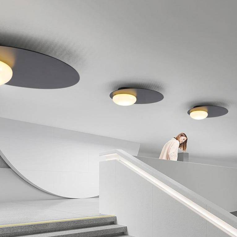 Plafonnier LED Design Noir Style Ruban Loft