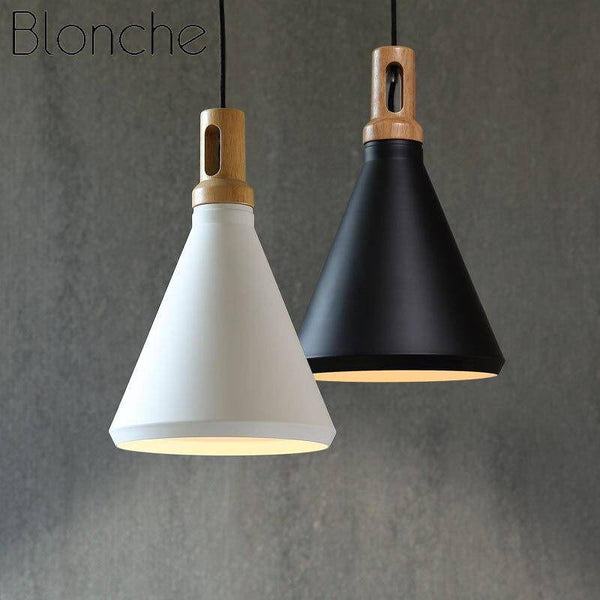 Suspension Retro en bois et aluminium