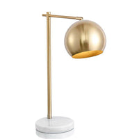 Lampe à poser élégante en LED with socle marbre et boule dorée