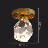 Suspension LED en verre Luxury Crystal Gold