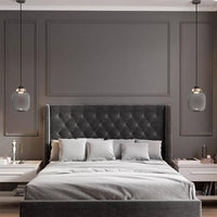 Suspension LED Sphère en Verre avec Cercle Cuivré