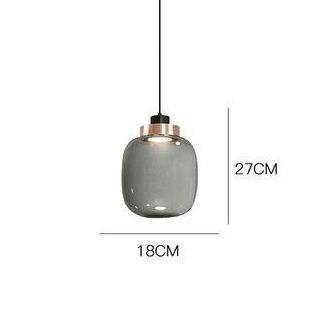 Suspension LED Sphère en Verre avec Cercle Cuivré