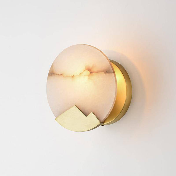 Applique murale LED en marbre avec base dorée Creative