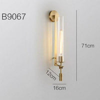 Applique murale LED Luxury Gold & Clear Cylinder