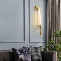 Applique murale LED Luxury Gold & Clear Cylinder