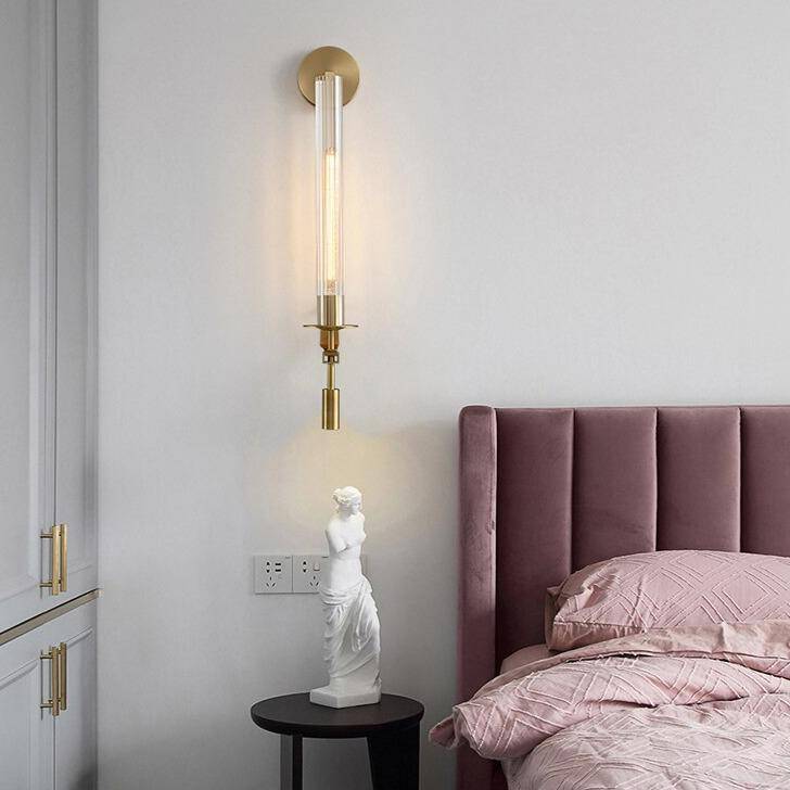 Applique murale LED Luxury Gold & Clear Cylinder