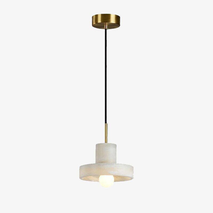 Suspension design LED en marbre blanc Luxury