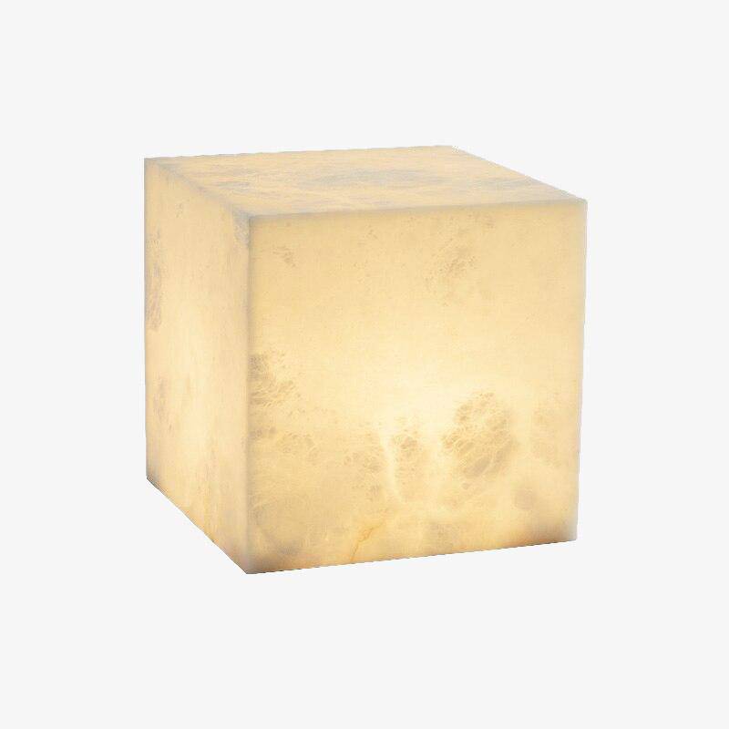 Lampe Cube LED Marbrée Design