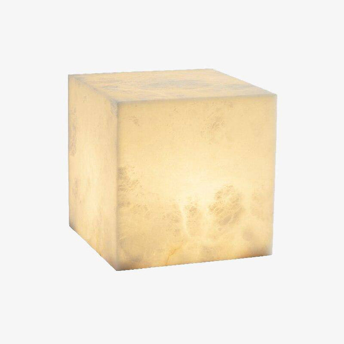 Lampe Cube LED Marbrée Design