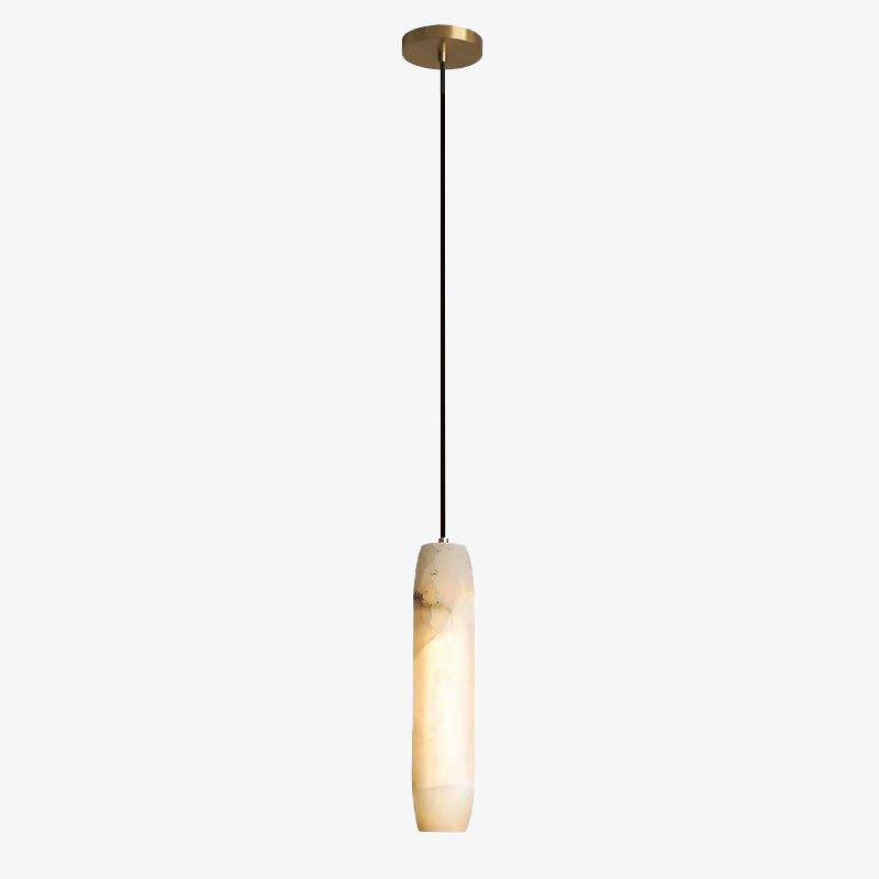 Suspension LED Luxe en marbre blanc