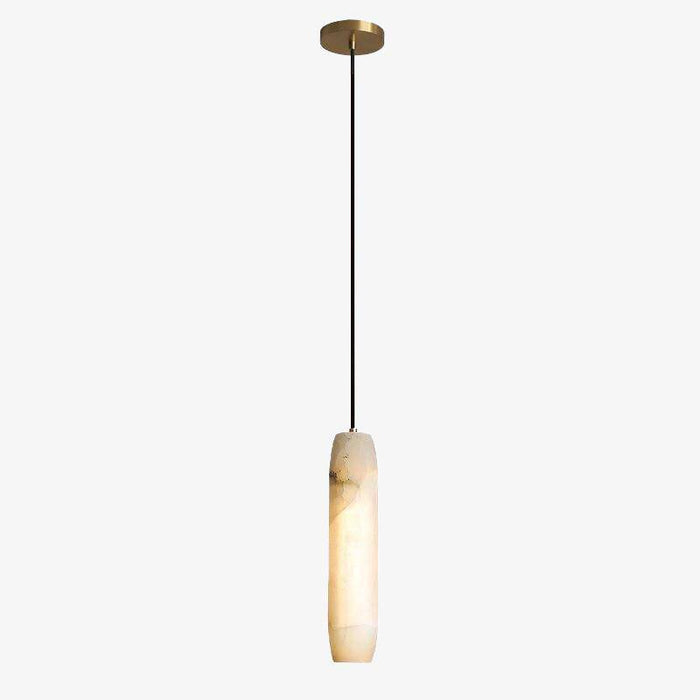 Suspension LED Luxe en marbre blanc
