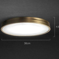Plafonnier LED Doré Ultra Fin - Modèle Loft
