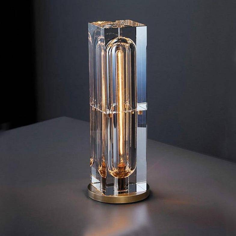 Lampe à poser design LED en verre crystal Luxury.