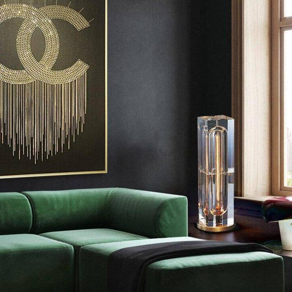 Lampe à poser design LED en verre crystal Luxury.