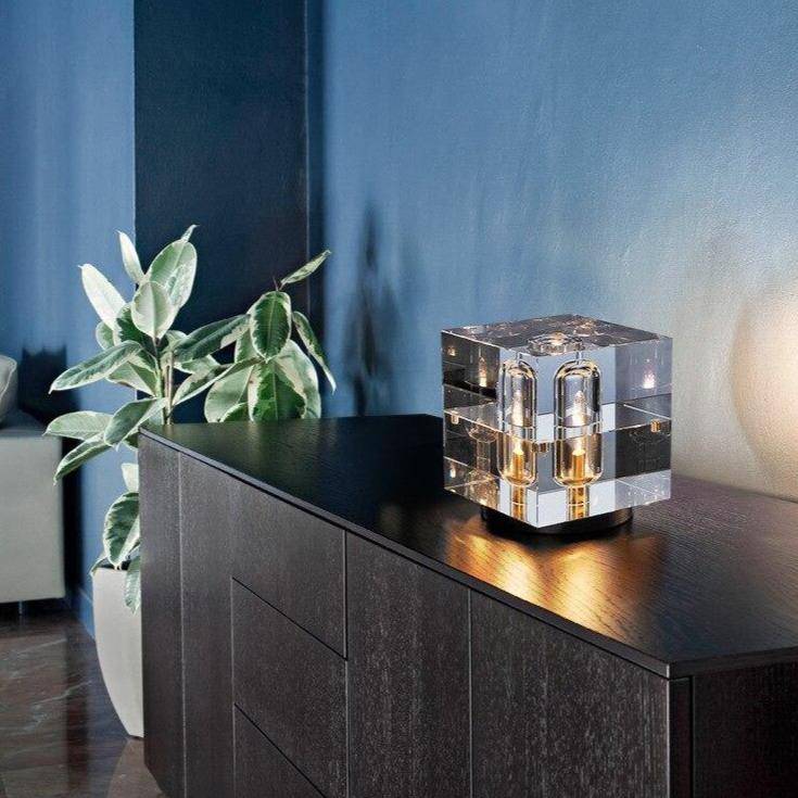 Lampe à poser design LED en verre crystal Luxury.