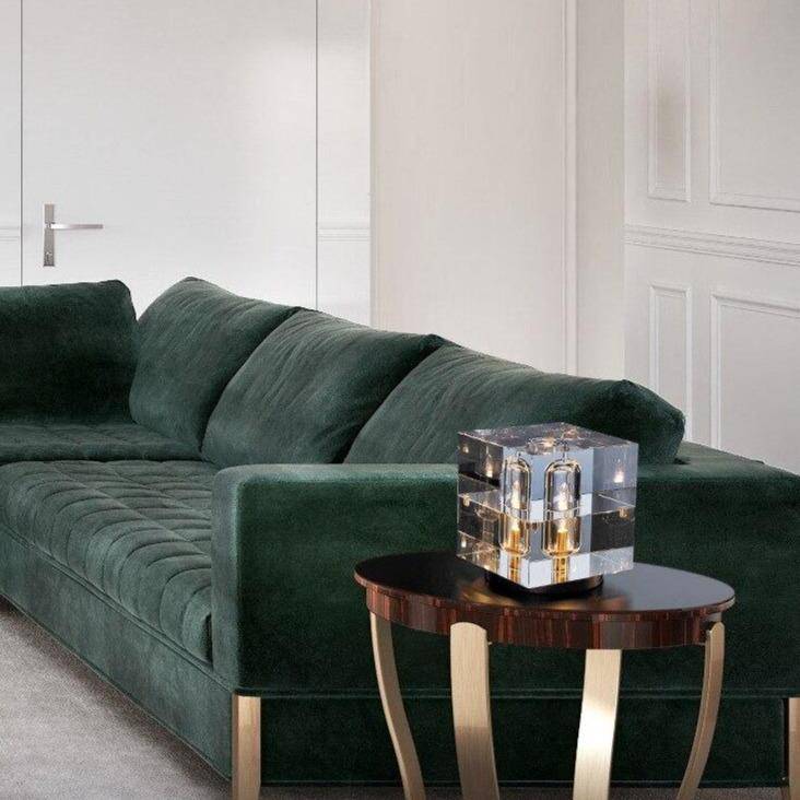 Lampe à poser design LED en verre crystal Luxury.