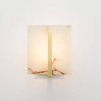 Applique murale en marbre blanc et doré LED