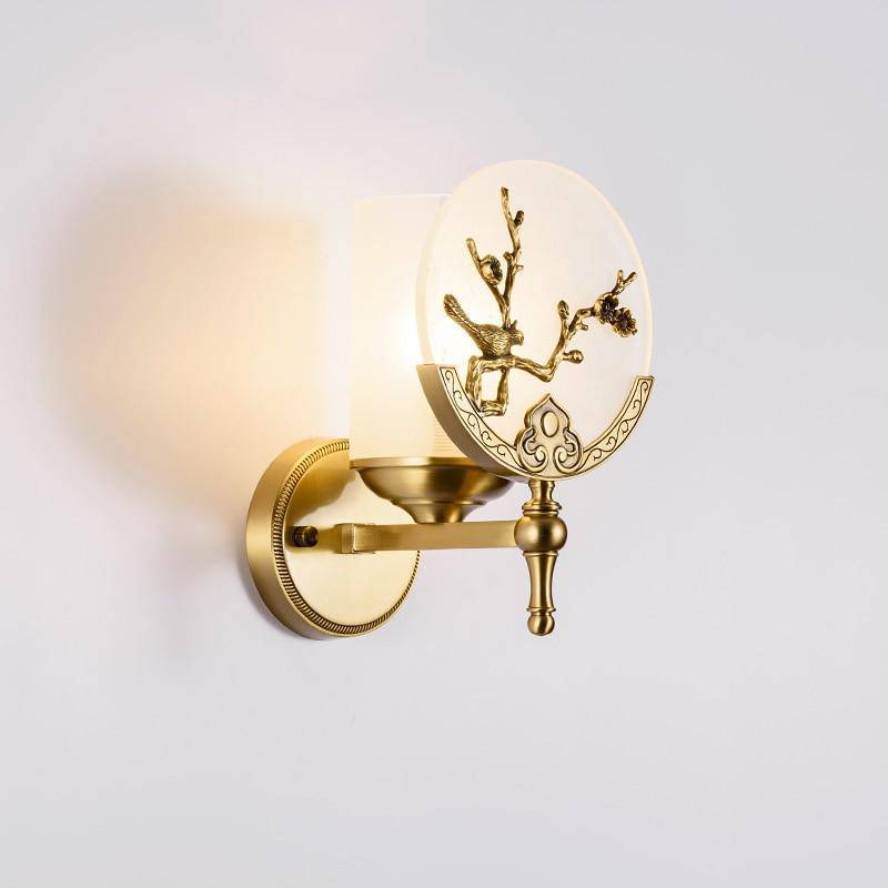 Applique murale LED de luxe en marbre doré