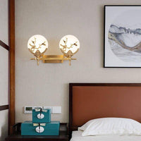 Applique murale LED de luxe en marbre doré
