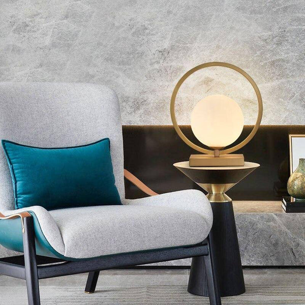 Lampe LED Design Luxueuse Gold Sphere & Circle
