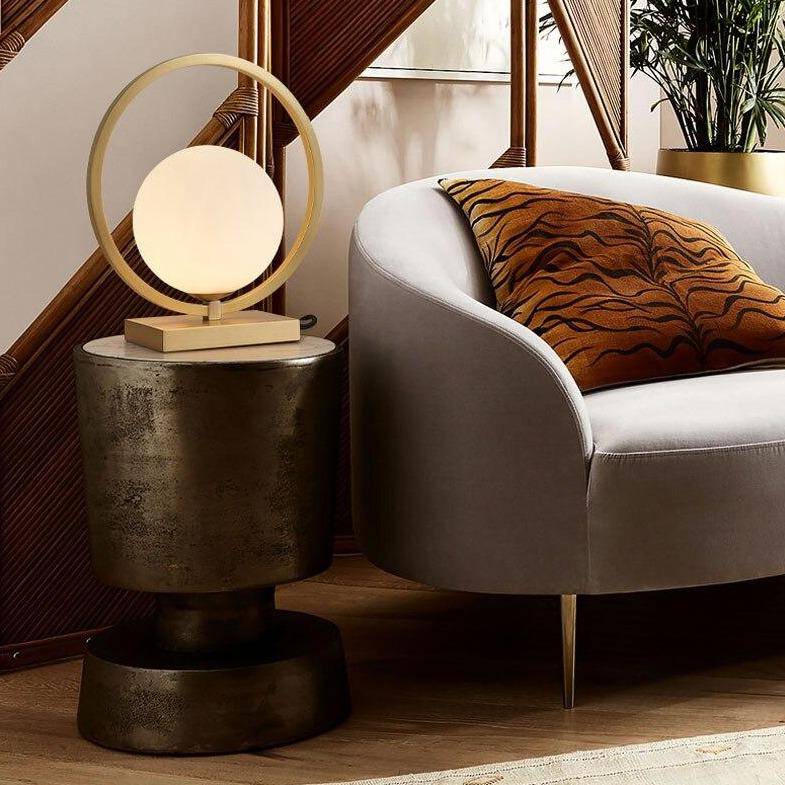 Lampe LED Design Luxueuse Gold Sphere & Circle