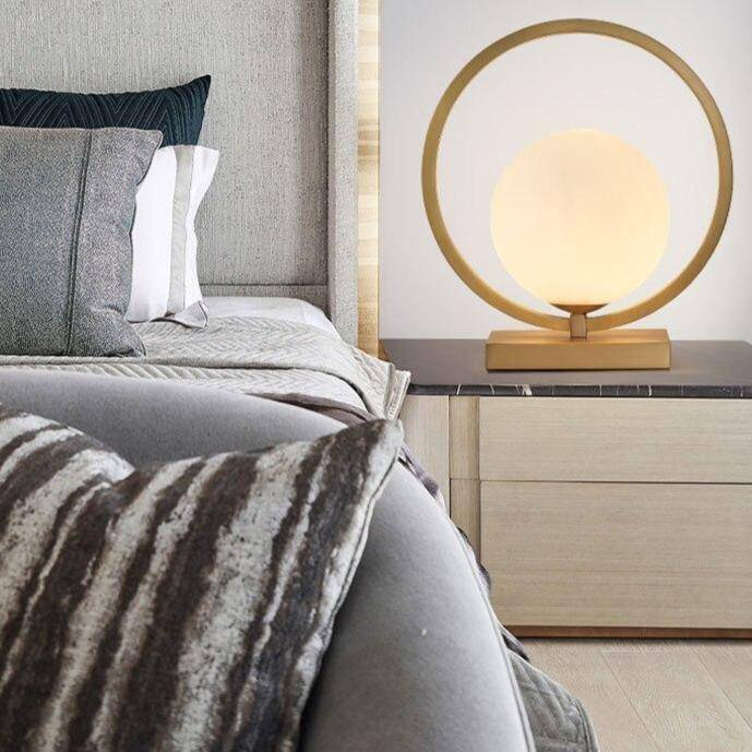 Lampe LED Design Luxueuse Gold Sphere & Circle
