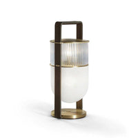 Lampe de table LED en verre style lanterne
