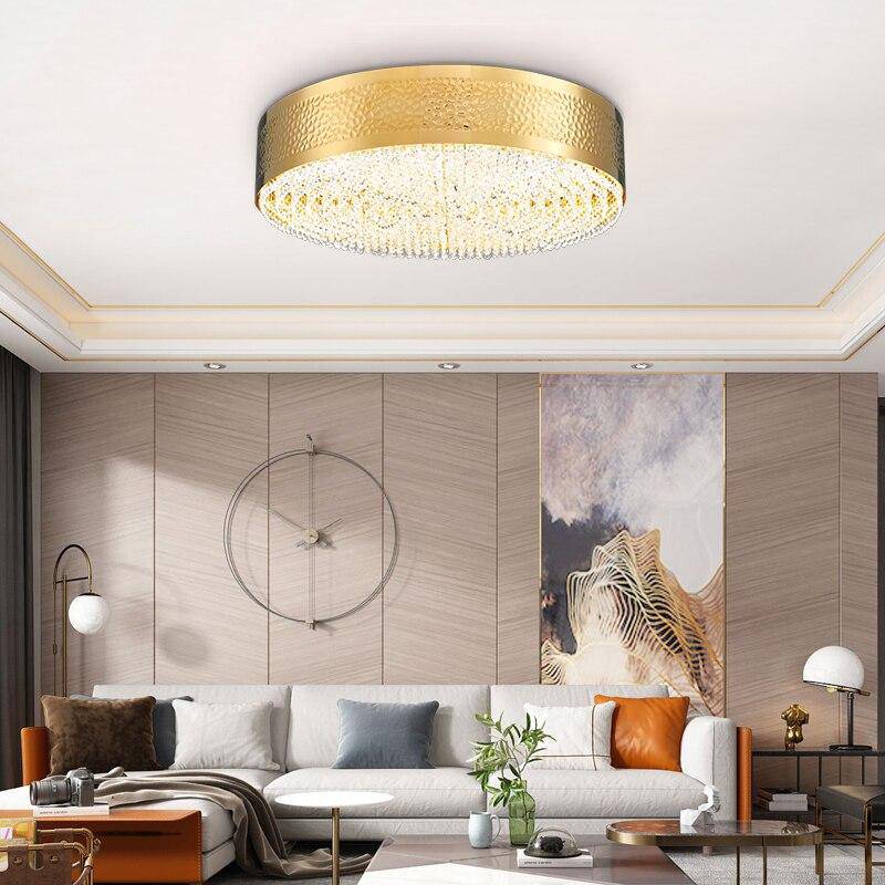 Plafonnier LED Rond Doré