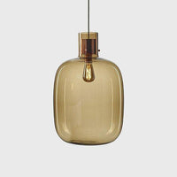 Suspension LED Design en Verre avec Abat-Jour Coloré