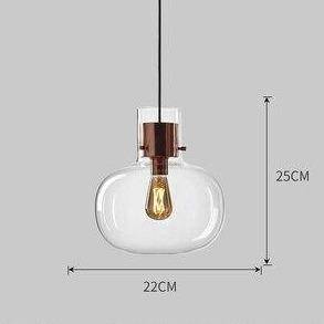 Suspension LED Design en Verre avec Abat-Jour Coloré