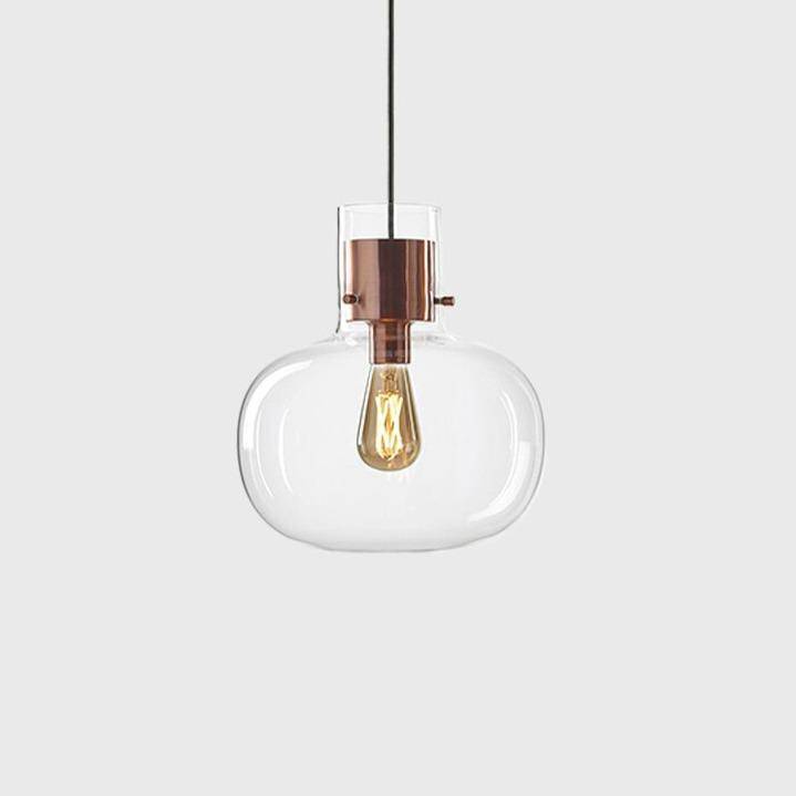 Suspension LED Design en Verre avec Abat-Jour Coloré