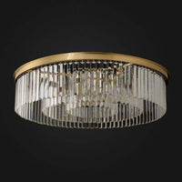 Plafonnier LED Rond en Verre et Doré - Collection Luxury