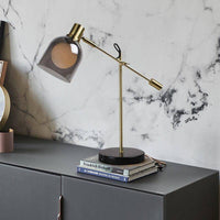 Lampe Design LED Luxe avec Abat-jour en Verre