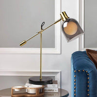 Lampe Design LED Luxe avec Abat-jour en Verre