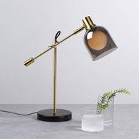 Lampe Design LED Luxe avec Abat-jour en Verre