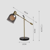 Lampe Design LED Luxe avec Abat-jour en Verre