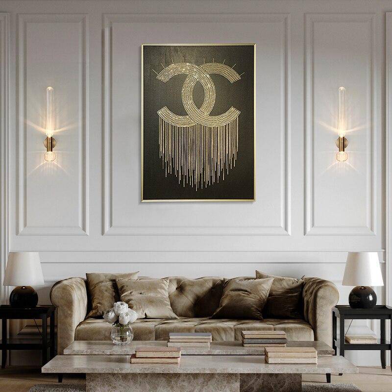 Applique murale LED en verre allongé de luxe