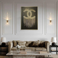 Applique murale LED en verre allongé de luxe