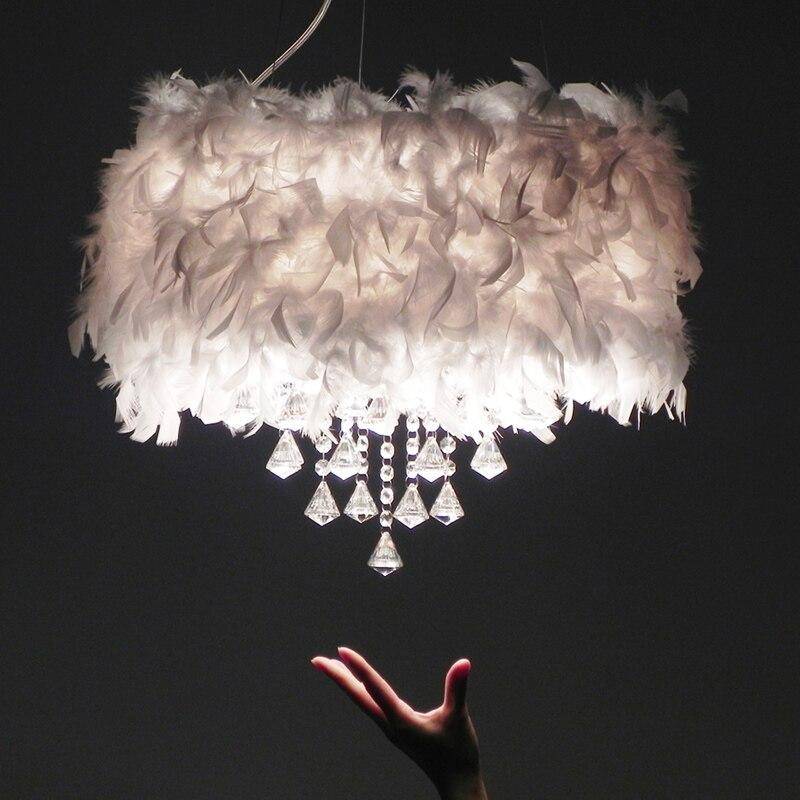 Lustre RoundLux LED Plume & Crystal