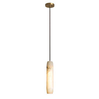 Suspension LED Luxe en marbre blanc