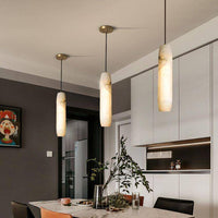 Suspension LED Luxe en marbre blanc