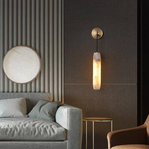 Suspension LED Luxe en marbre blanc
