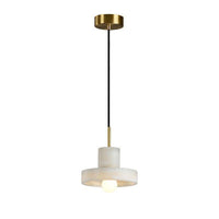 Suspension design LED en marbre blanc Luxury