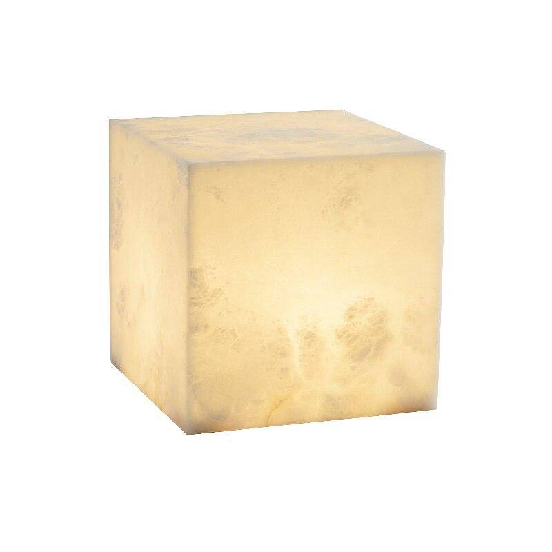 Lampe Cube LED Marbrée Design